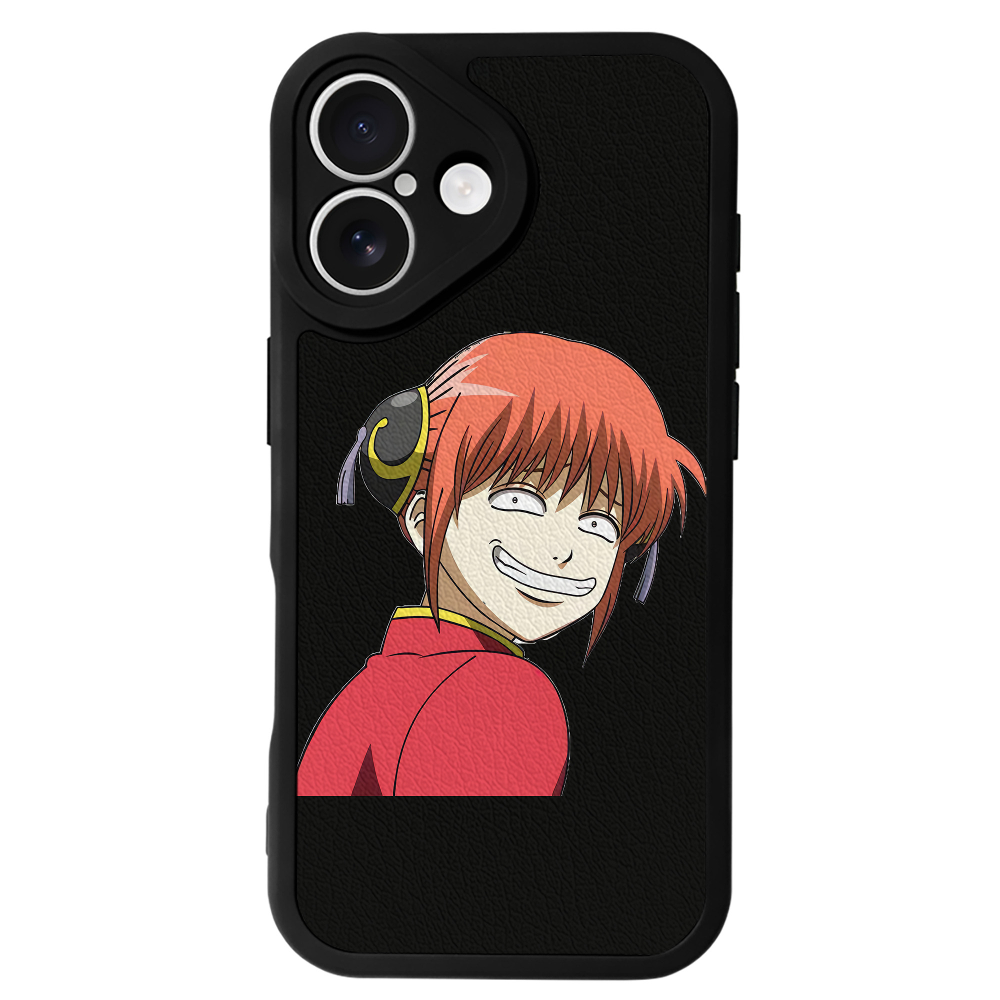 （画像用） ぎんたま 坂田銀時（さかたぎんとき） 神楽 志村新八（しむら しんぱち） GINTAMA Sakata Gintoki Kagura Shimura Shinpachi 【iPhone 16シリーズ対応】シリコンスマホケース（レザー調） 材質：シリコン